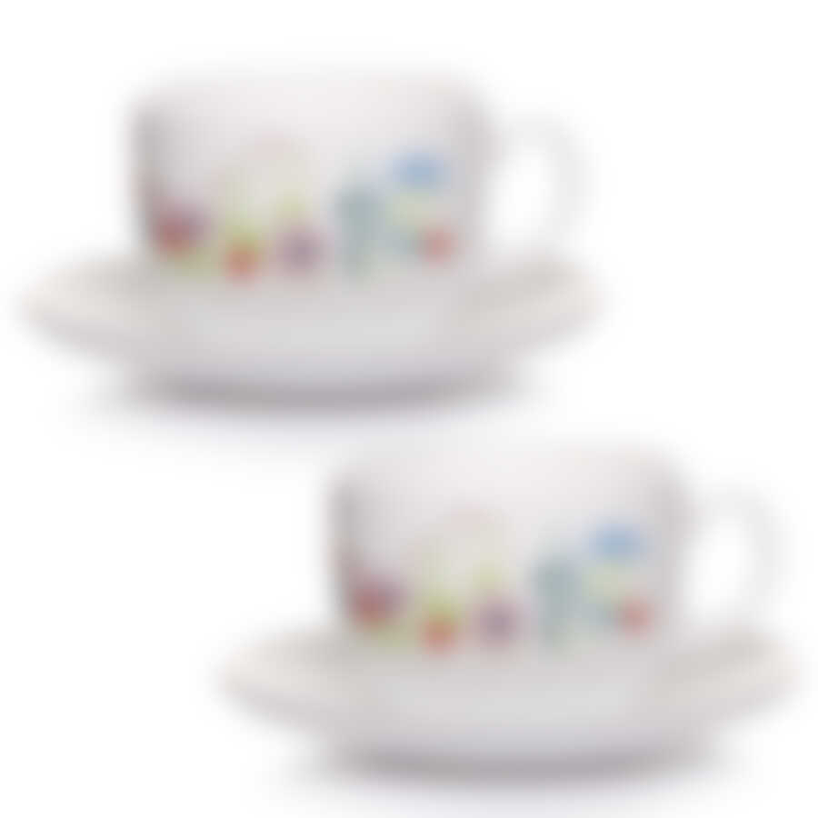 Чайный набор на 2 персоны Luminarc Roze Pompon, 220 мл