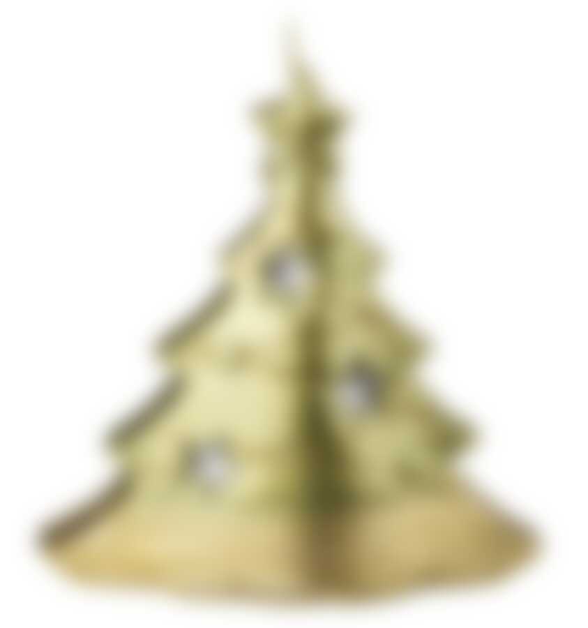 Свеча "ЕЛОЧКА" фисташковый металлик 16*6*17 см.