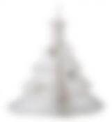 Свеча "ЕЛОЧКА" белый металлик 15*6*16 см.