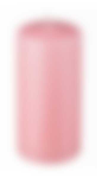 Свеча высота=15 см.диаметр=7 см.нежно-розовая