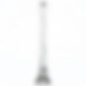 Ваза для цветов хрустальная с узором Листок и зигзагообразными гранями, высота 410 мм, диаметр 90 мм (9944)