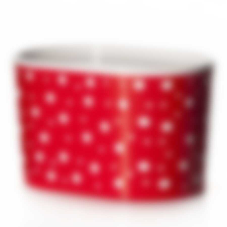 Кашпо овальное с под. "Горошек", объем 5 л, 265*180 мм, в= 160 мм