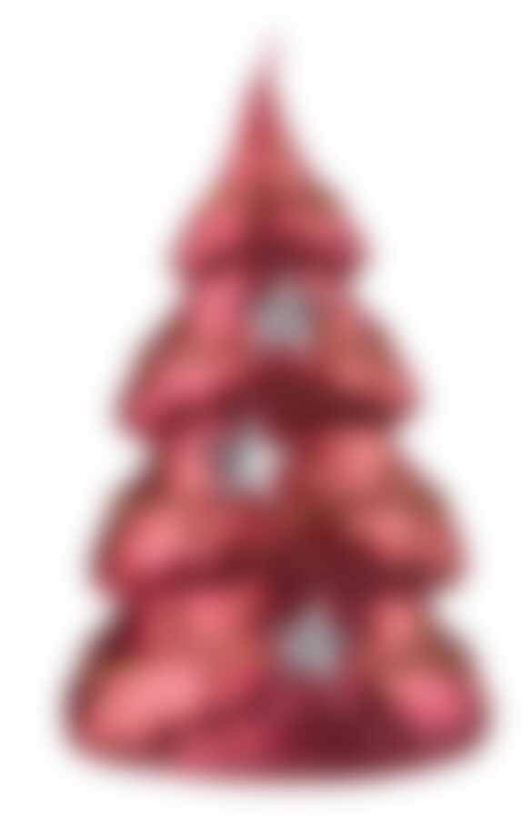 Свеча "ЕЛОЧКА" красный металлик 9*5*14 см.