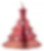 Свеча "ЕЛОЧКА" красный металлик 15*6*16 см.