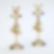 Комплект подсвечников "РОЗА", 2 штуки, высота 19 см