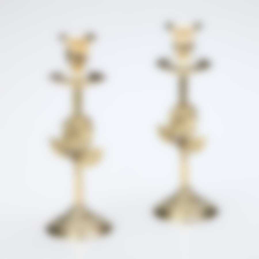 Комплект подсвечников "РОЗА", 2 штуки, высота 19 см