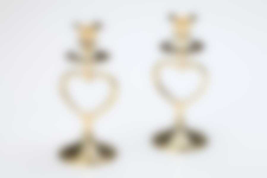 Комплект подсвечников "СЕРДЦЕ", 2 штуки, высота 17 см