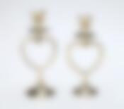 Комплект подсвечников "СЕРДЦЕ", 2 штуки, высота 19/20 см