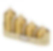 Набор свечей из 4 шт. 7/8/10/12*5 см. золотой металлик