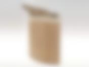 Корзина для белья (складная, угловая) 38*38*56 см (бамбук обработанный и окрашенный, текстиль) (упаковочный пакет)