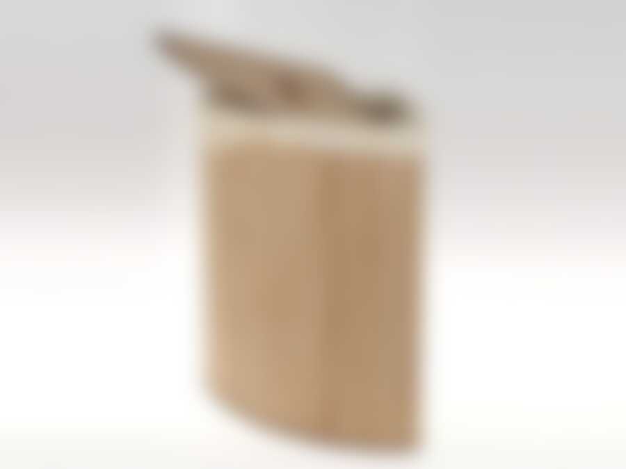 Корзина для белья (складная, угловая) 38*38*56 см (бамбук обработанный и окрашенный, текстиль) (упаковочный пакет)