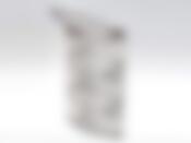 Корзина для белья (складная, угловая) 38*38*56 см (бамбук обработанный и окрашенный, текстиль) (упаковочный пакет)