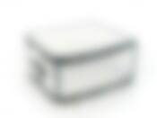 Коробка для хранения (на молнии, складная) 30*28*15см (пластик, кант из нетканого полотна) (упаковочный пакет с хедером)