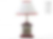 Лампа настольная (с часами)"Морской бриз" h=42см (цоколь-Е27, напряжение-220V-240V,мощность 40W,провод-L=140см,часы-d=6см батарейка-1"LR44")(под.уп.)