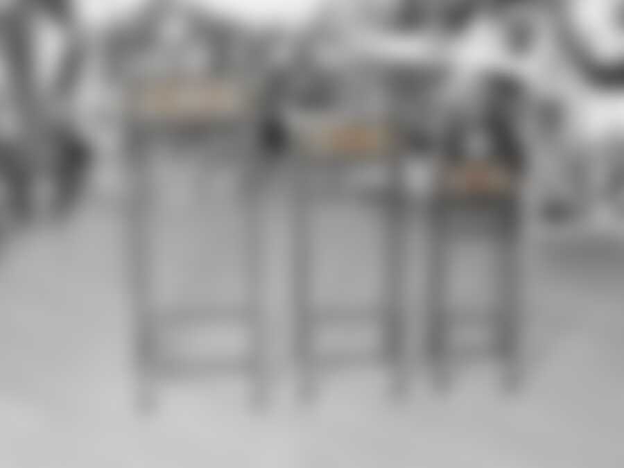 Подставка декоративная для цветочных горшков (тройная) 17,5*17,5*49,5/22,5*22,5*60/27,5*27,5*70см (металл, мозаика) (без подарочной упаковки)