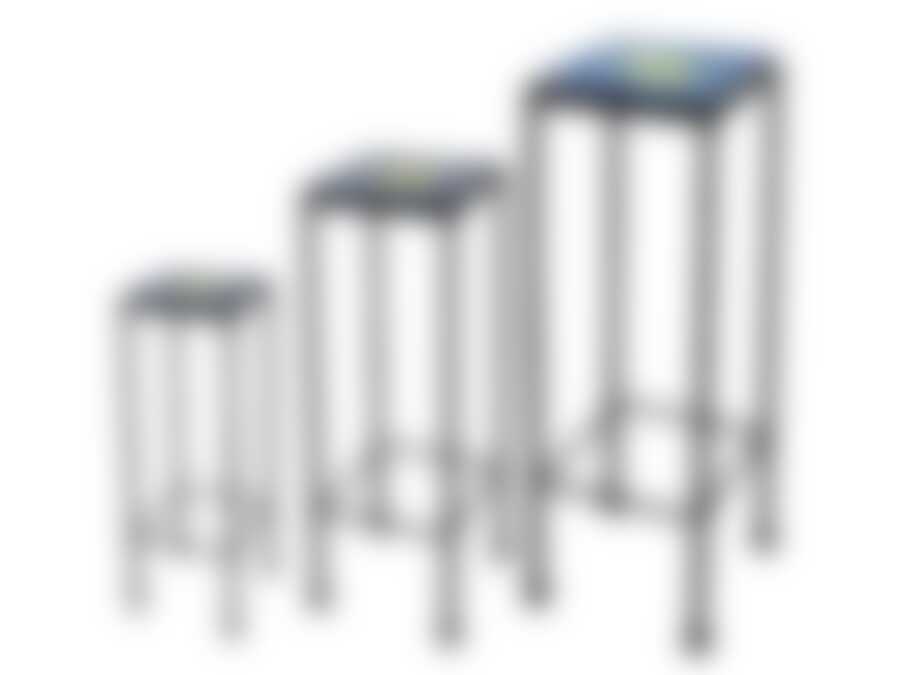 Подставка декоративная для цветочных горшков (тройная) 18*18*52/23*23*59,5/28*28*65,5см (металл, мозаика) (без подарочной упаковки)