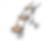 Подставка декоративная для цветочных горшков 3-х ярусная 23,5*23,5см (87*28*83см) (металл, мозаика) (без подарочной упаковки)