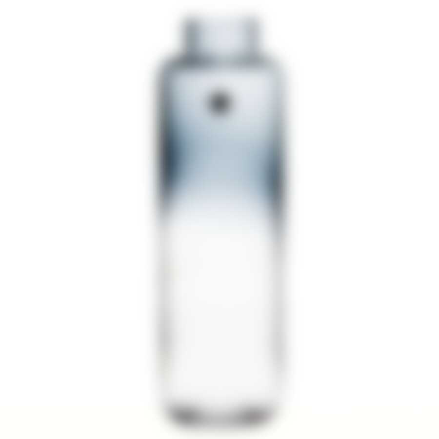 Ваза малая низкая 280 мм МАГНОЛИЯ (голуб.,верх прозрач.)