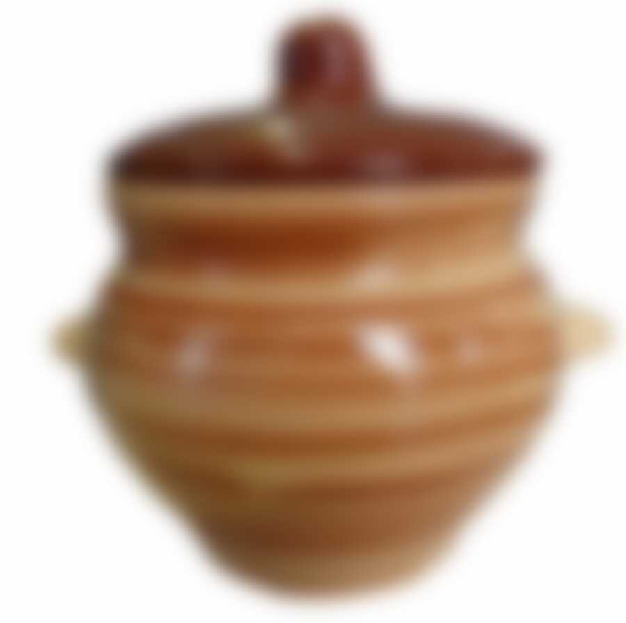Горшок для жаркого Борисовская керамика "Cтандарт", с ручками, 0,5 л (дизайн в ассортименте)