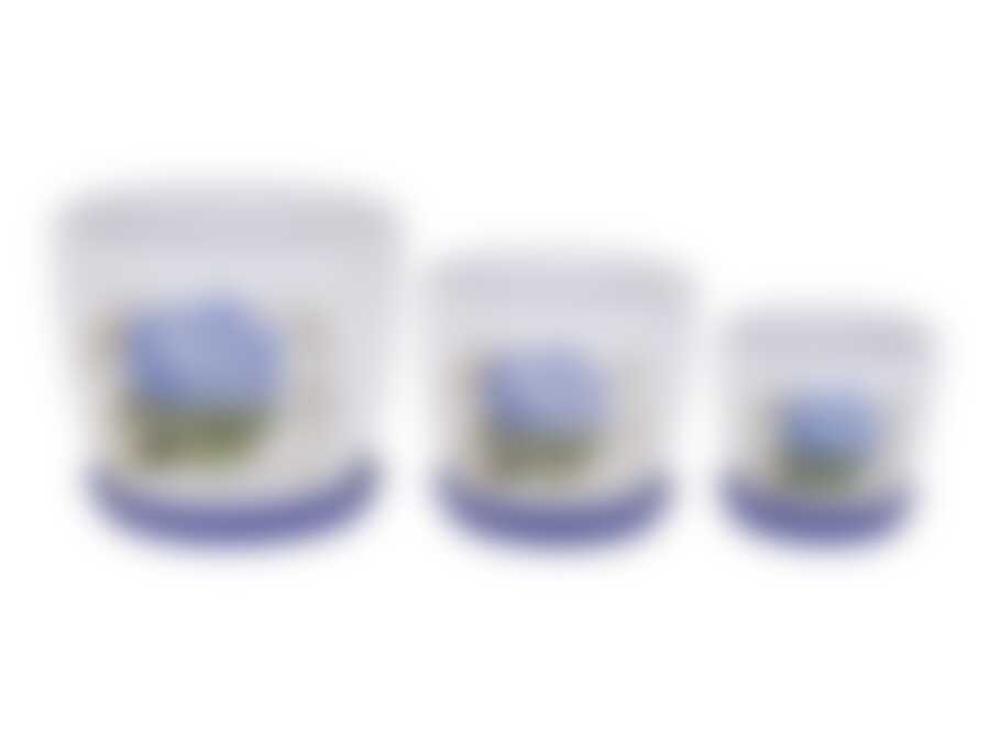 Набор горшков для цветов 3шт., с под."Лиловая горт."