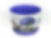 Горшки для цветов с поддонами, набор 3шт. "Лиловая гортензия" d=23/19/15см h=15/12,5/10,5см v=3900/2300/1100мл (белая упаковка)