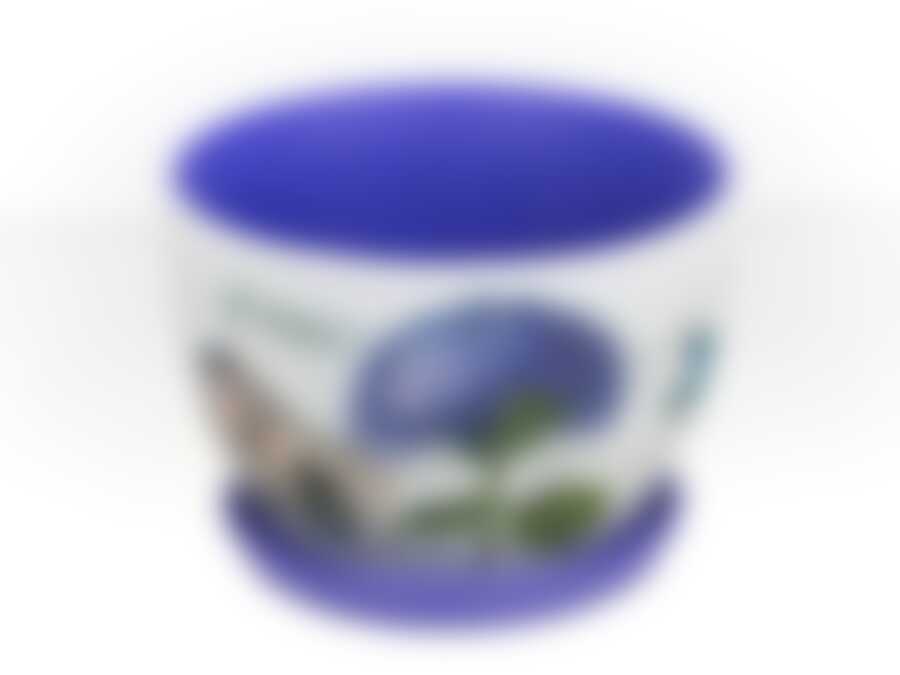 Горшки для цветов с поддонами, набор 3шт. "Лиловая гортензия" d=23/19/15см h=15/12,5/10,5см v=3900/2300/1100мл (белая упаковка)