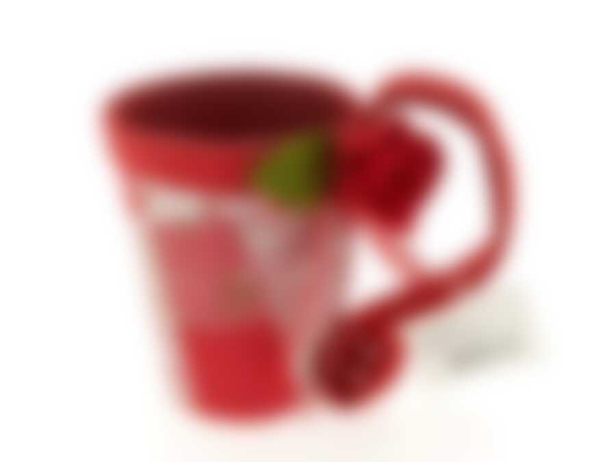 Изделие декоративное "Алая роза" 17,5*11*15,5см (искусственный войлок) (упаковочный пакет)