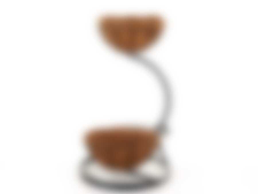 Кашпо декоративное для цветов (2-х ярусное) d=26/22см h=10,5/11см 30,5*30*49см (металл, кокосовое волокно (койра)) (без подарочной упаковки)