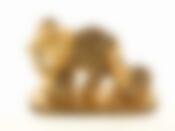 Фигурка декоративная "Золотые слоны" 20,5*8,5*15см (с декоративными стразами) (подарочная упаковка)