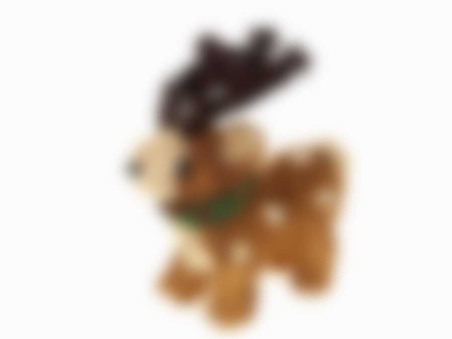 Фигурка новогодняя "Олень" 21*24*29см (пенопласт, природные материалы) (упаковочный пакет с хедером)