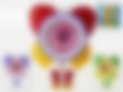 Часы настенные (с маятником) "Бабочка" 30*7*41см (3вида) (часы-батарейка 1"АА" в комплект не входит) (пластик) (подарочная упаковка)