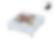 Шкатулка декоративная (для ювелирных украшений) "Розарий" 20*20*7,5см (МДФ, лак, внутри-флок) (белая упаковка)