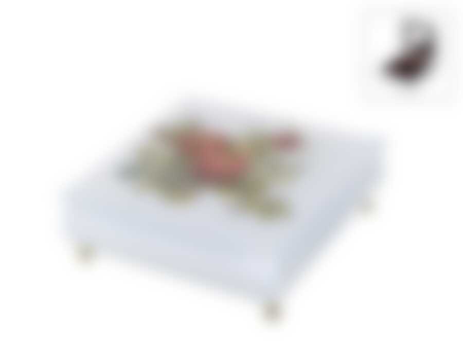 Шкатулка декоративная (для ювелирных украшений) "Розарий" 20*20*7,5см (МДФ, лак, внутри-флок) (белая упаковка)