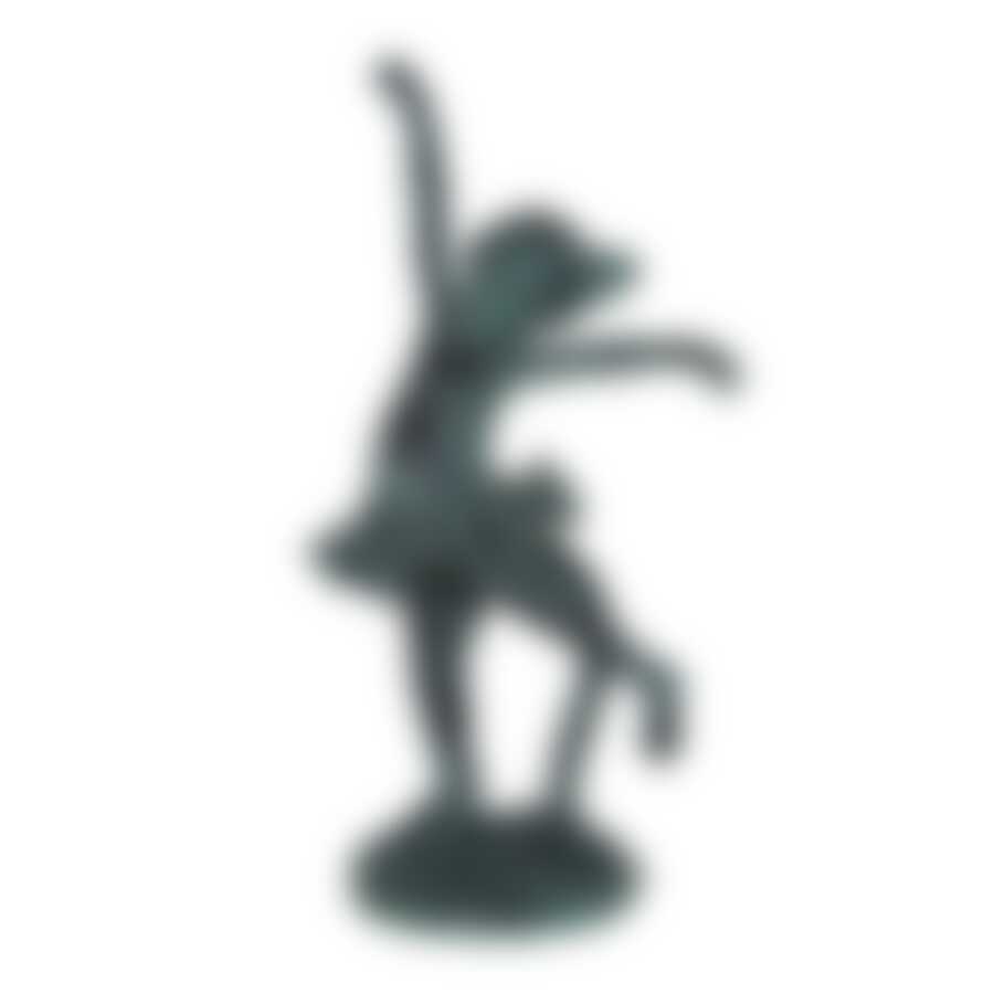 Фигурка "ТАНЦУЮЩАЯ КОШЕЧКА БОЛЬШАЯ " цвет: зеленая бронза 26*20*50 см