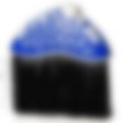 Веник "Камелия", жесткий, с черенком (синий)