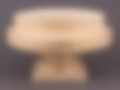 Чаша на подставке "КРЕТЕНС"персиковая глянец диаметр=32 см.высота=21 см.