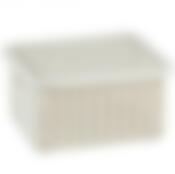 Коробка Idea "Вязание", цвет: белый ротанг, 1,5 л, с крышкой