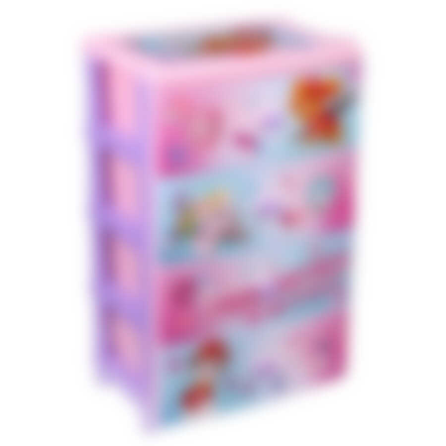 Комод широкий 4-х секционный Щенячий патруль (для девочек)