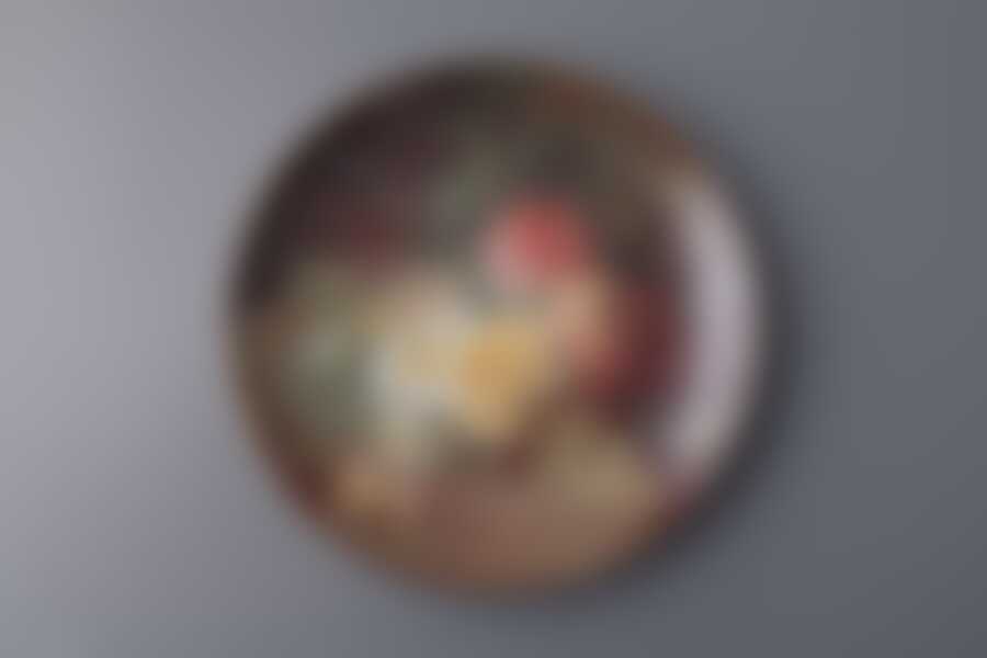 Тарелка настенная декоративная "ЦВЕТЫ" диаметр=20,5 см.