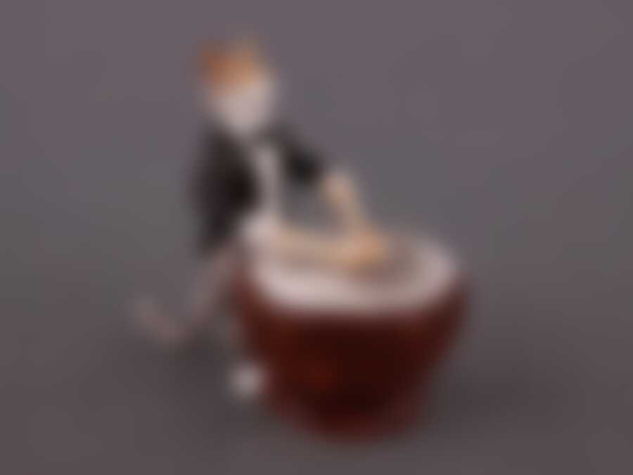 Фигурка "КОТ БАРАБАНЩИК" высота=8 см.