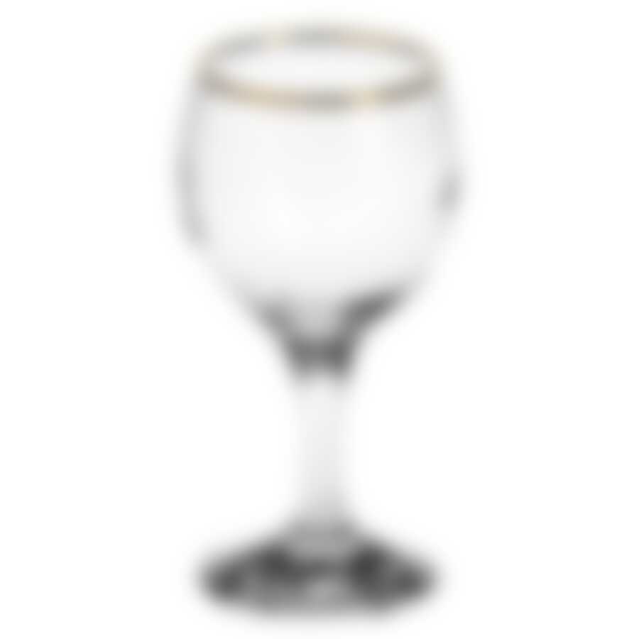 Набор фужеров bistro golden, 6 штук, объем 210 мл (золотая кайма)