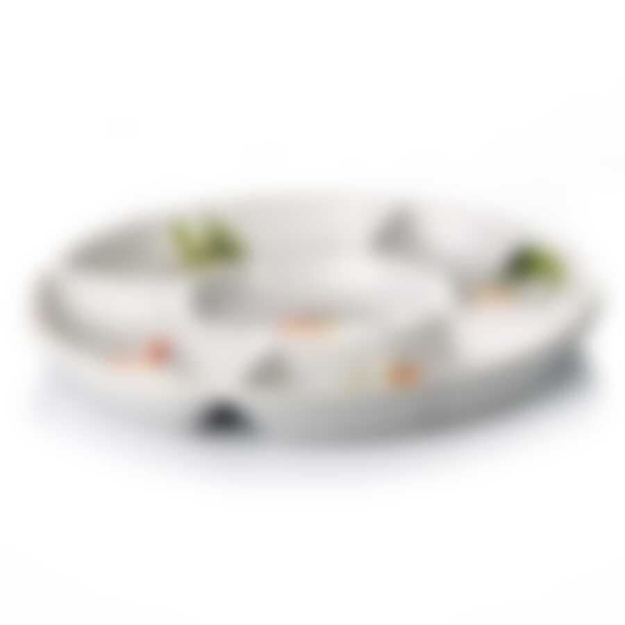 Менажница (5секций) "Нарцисс" d=24см. h=3см. (подарочная упаковка)