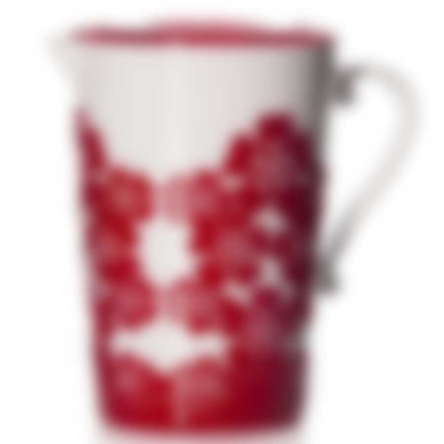 Кувшин с крышкой "Камелия", объем 2,2 л (красный)