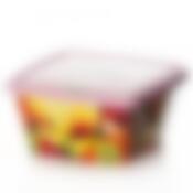 Емкость для СВЧ квадратная "Фруктовое ассорти", объем 0,8 л