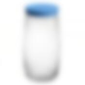 Банка для сыпучих продуктов Pasabahce "Cesni", с крышкой, цвет: голубой, прозрачный, 1500 мл