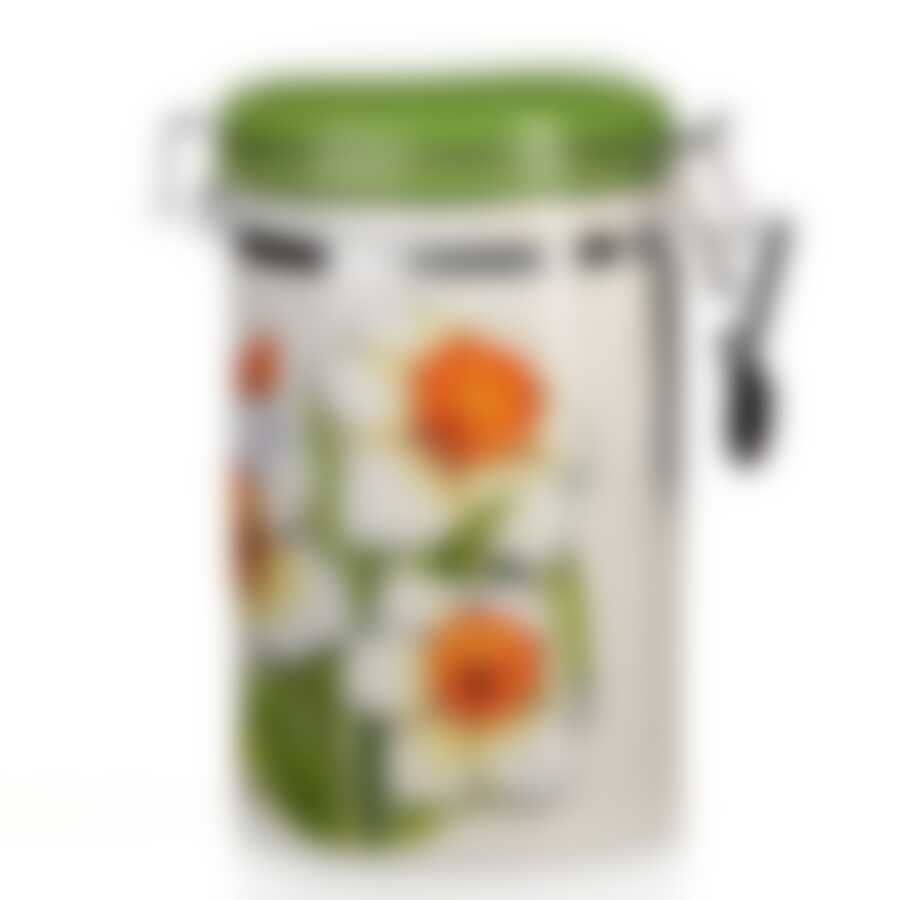 Банка для сыпучих продуктов (клипс) "Нарцисс" d=10см. h=17см. v=800мл. (подарочная упаковка)