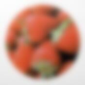 Разделочная доска, стеклянная круглая, диаметр 27 см клубника