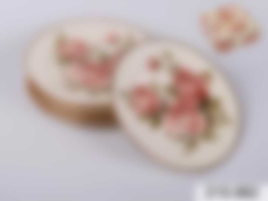 Набор тарелок закусочных (десертных) 6 шт Rose, D=20 см