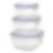 Воздухонепроницаемый квадратный контейнер 3 шт 500,900,1500 мл