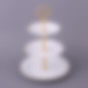 Фруктовница трехъярусная "ОФЕЛИЯ 662" высота 33 см диаметры 25/19/15 см